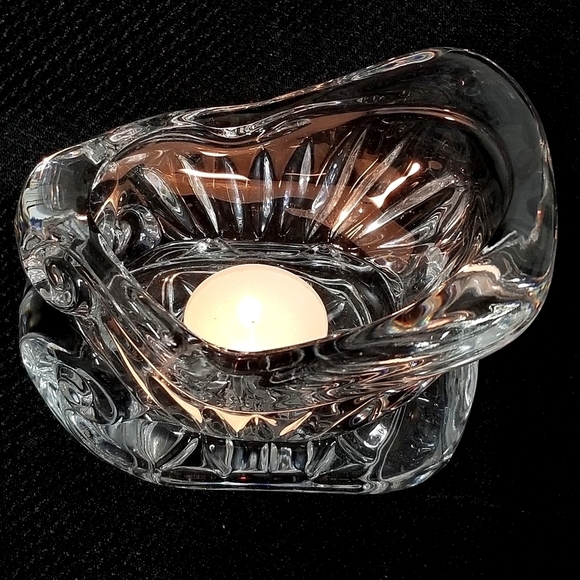 2 Clear Crystal Santa Sleighs - Holiday - Tealight/Votive Candle Holders - Picture 5 of 11